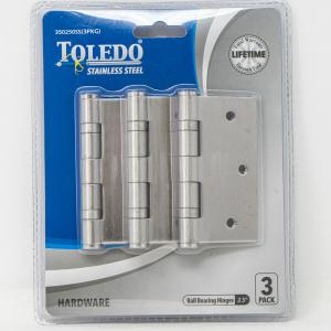 3.5" STAINLESS STEEL HINGE 3PK