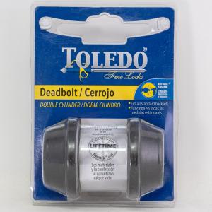 BLACK DOUBLE CYL IRON DEADBOLT