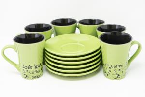 180ML COFFEE SET RED/BLUE