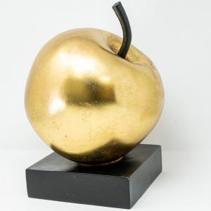 POLYRESIN APPLE W/BASE FIG