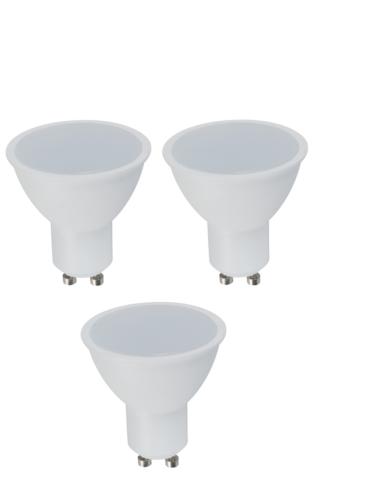 6W GU10 LED BULB 6000K 3PK WHT