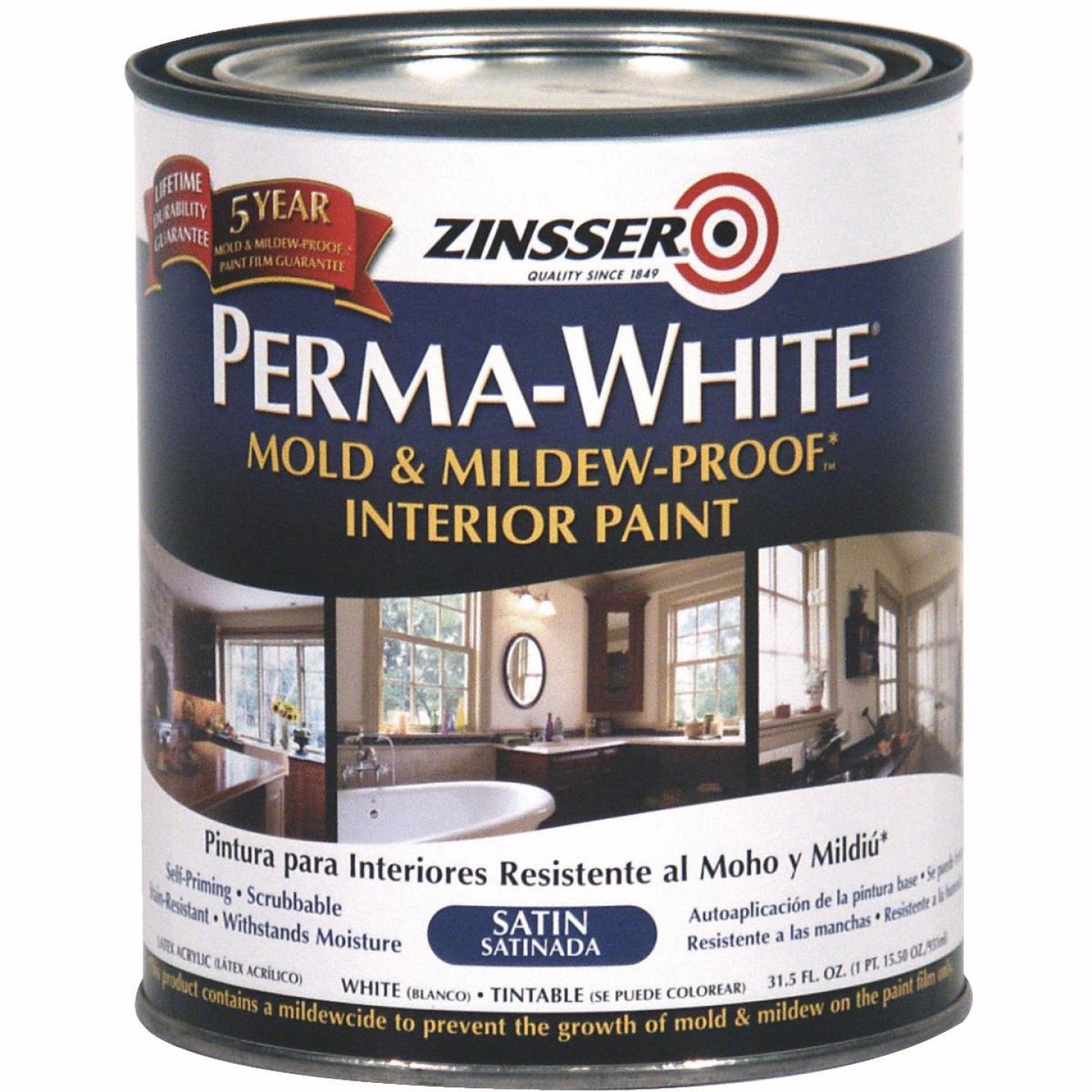 INT SAT WHT MILDEW PAINT QT
