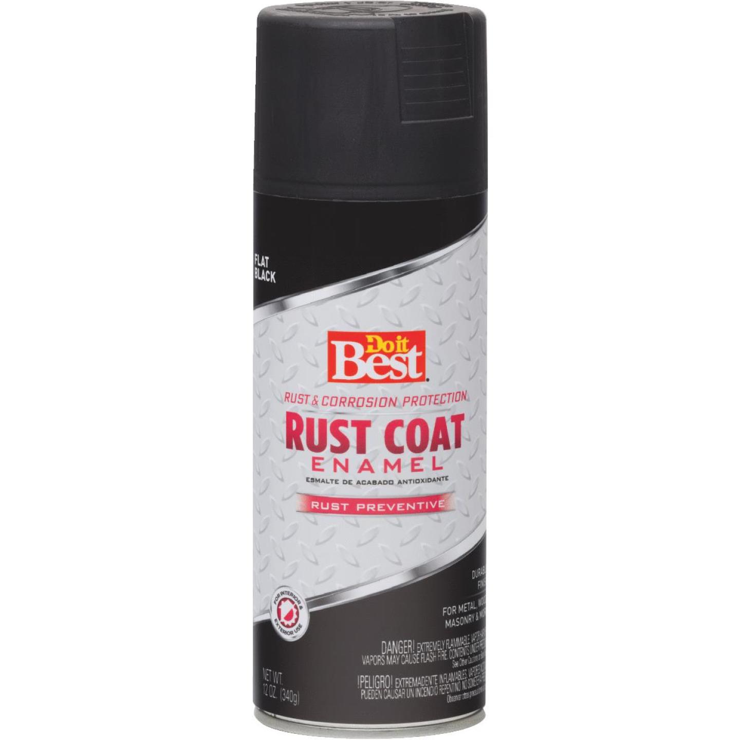 FLT BLK RUST SPRAY PAINT
