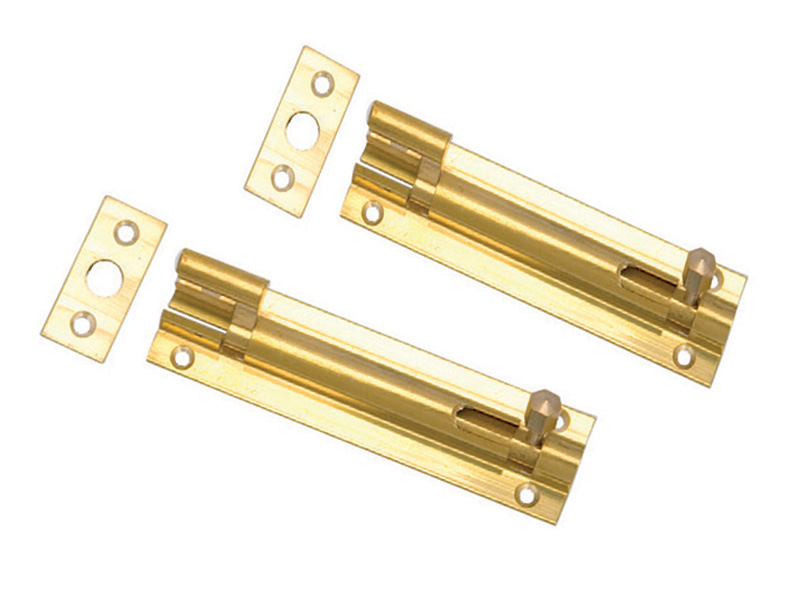 4" BRASS (NECKED) BARREL BOLT