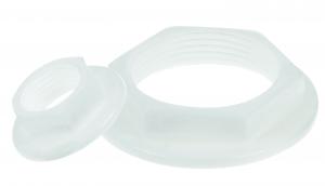 19mm BSPT JAMB NUT WHITE