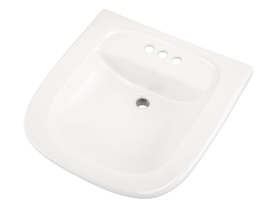 T-19"X17" FACE BASIN 4"OC WHT