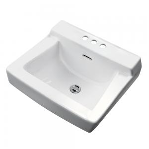 19X17 WALL HNG BSN WHT 4"0/C